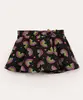 short saia infantil com laço arco-íris preto 1