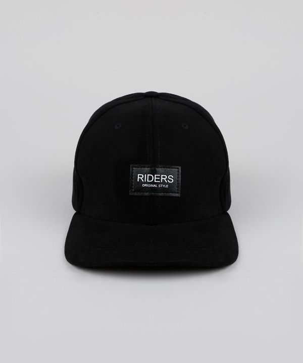Boné Masculino "Rides" com Patch Aba Reta Preto Único