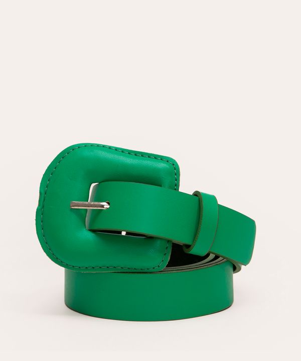 cinto médio com fivela forrada verde 105CM