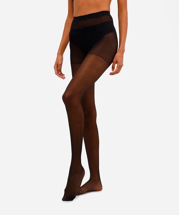 meia calça fio 15 de poá preto G-GG