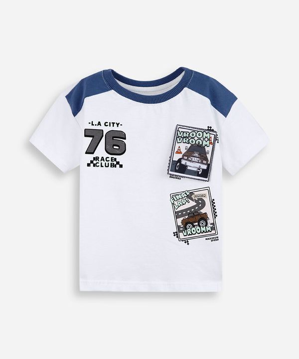 camiseta infantil de algodão estampada off white 2