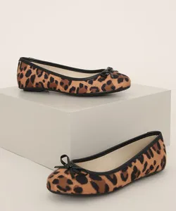Sapatilha Infantil Molekinha Estampada Animal Print Onça Caramelo 33