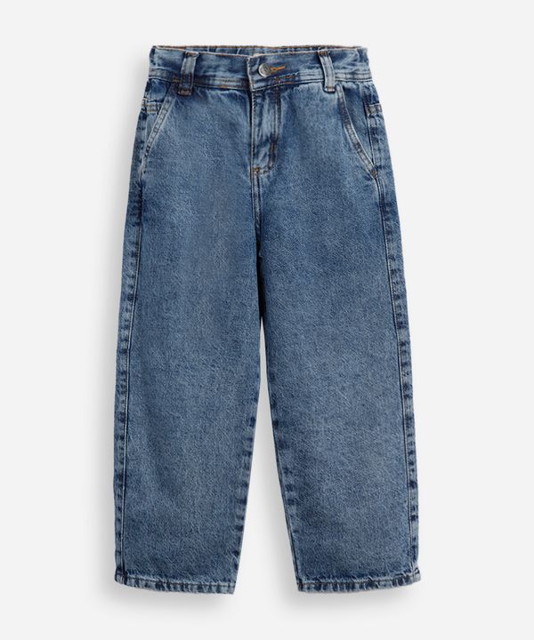 calça baggy infantil jeans azul 4
