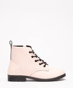 bota coturno infantil rosa 27
