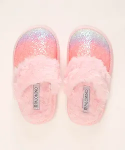 pantufa chinelo infantil brilho multicor 31-32