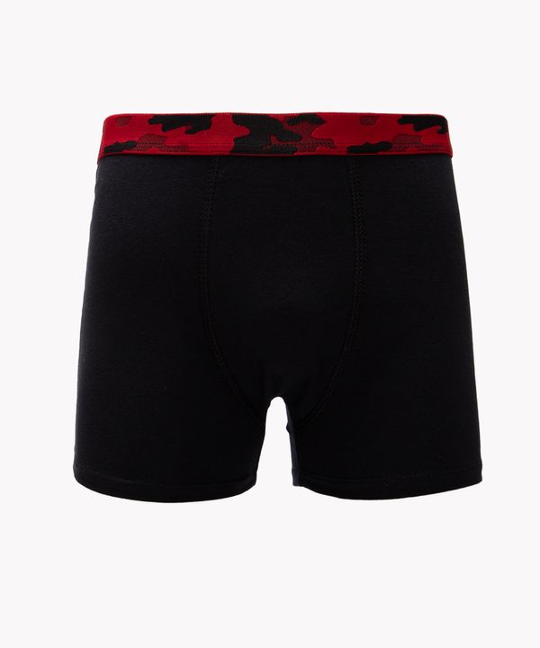 cueca boxer de algodão camuflado preto P