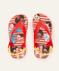 chinelo infantil ipanema turma da mônica baby vermelho claro 22