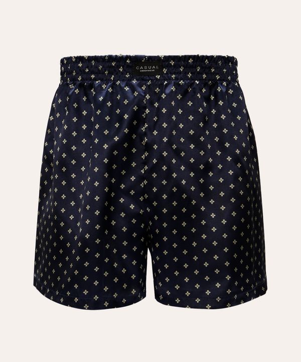 samba canção acetinada estampada azul G