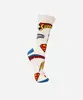 meia masculina cano alto super homem - off white 37-40