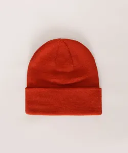 Gorro de Tricô Masculino Básico Curto Vermelho Único