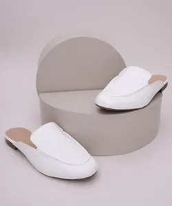 Mule Feminino Via Uno Bico Redondo Croco Branco 38