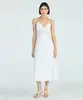 vestido midi de algodão com renda floral off white P