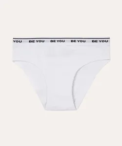calcinha infantil de algodão be you off white P