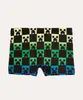 sunga boxer infantil minecraft proteção uv preto 8