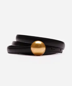 cinto fivela redonda preto 85CM