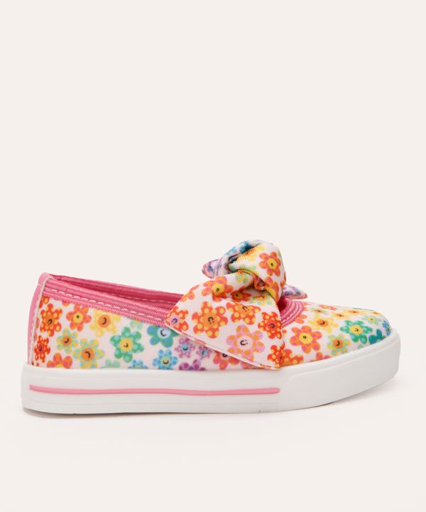 alpargata infantil floral mooui colorida 24
