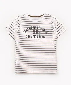 camiseta infantil listrada manga curta off white 6