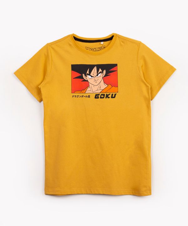 camiseta de algodão infantil dragon ball manga curta caramelo 10