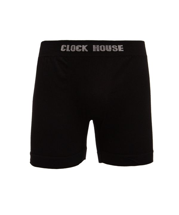 cueca boxer de algodão cós elástico preto M