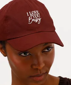 boné aba curva i love you baby babi louise vinho UNICO