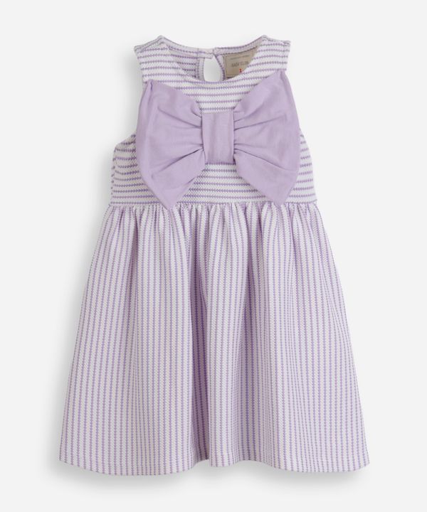 vestido infantil laços texturizado lilás 1