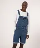 Macacão Curto Jeans Azul Escuro 38