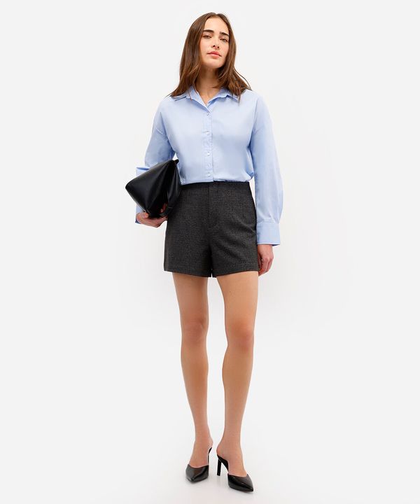 short feminino de alfaiataria preto 38