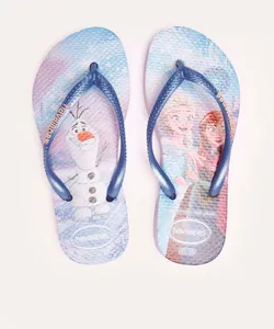 chinelo havaianas infantil slim princesas roxo 31-32