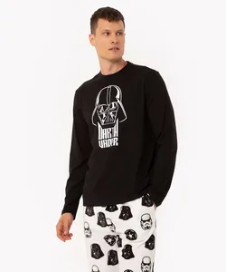 pijama longo polar fleece star wars preto P
