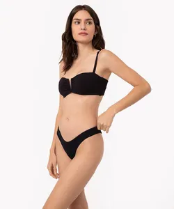 calcinha asa delta de poliamida texturizada proteção uv preto G