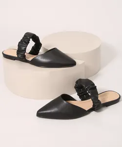 Mule Feminino Bico Fino Via Uno Preto 38