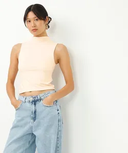 cropped long de poliamida cavado - cru G