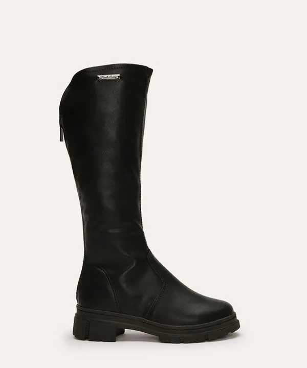 bota infantil cano longo pink cats preto 32