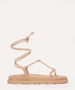 rasteirinha flatform com nó oneself bege 39