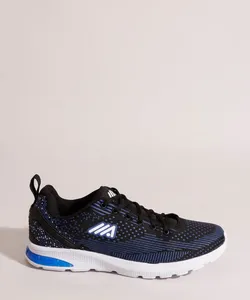 Tênis Masculino Sneaker Knit Esportivo Preto 43