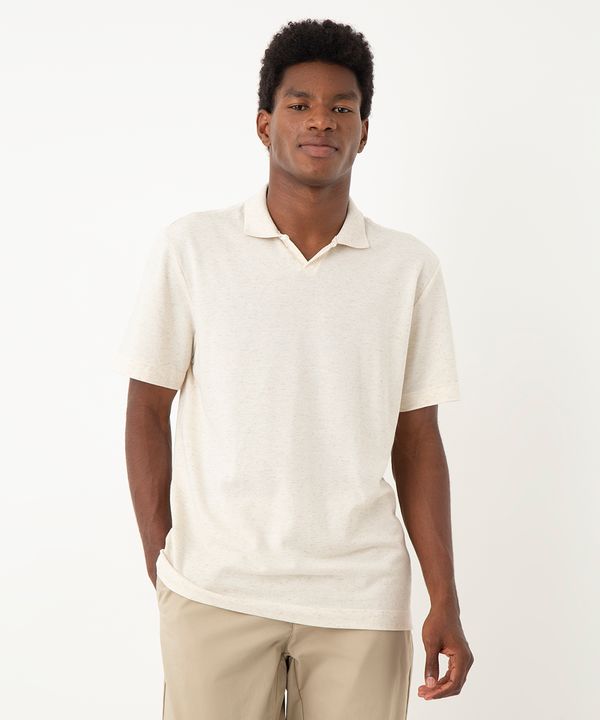 polo de algodão comfort bege P
