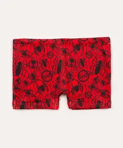 sunga boxer infantil homem aranha proteção uv vermelha 6
