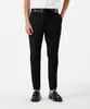 calça reta masculina de sarja com pregas preta 50