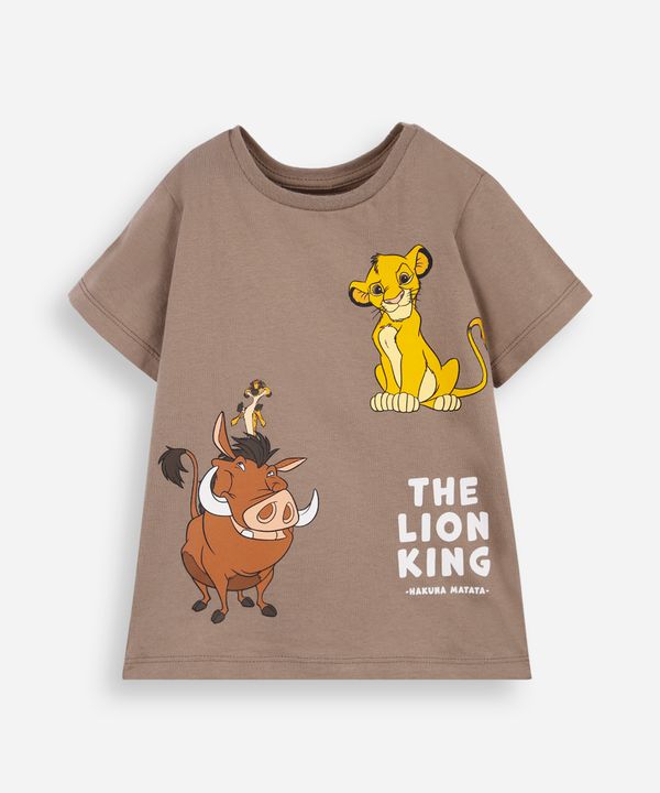 Camiseta infantil simba hakuna matata bege 4