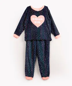 pijama infantil de inverno dream big azul marinho 8