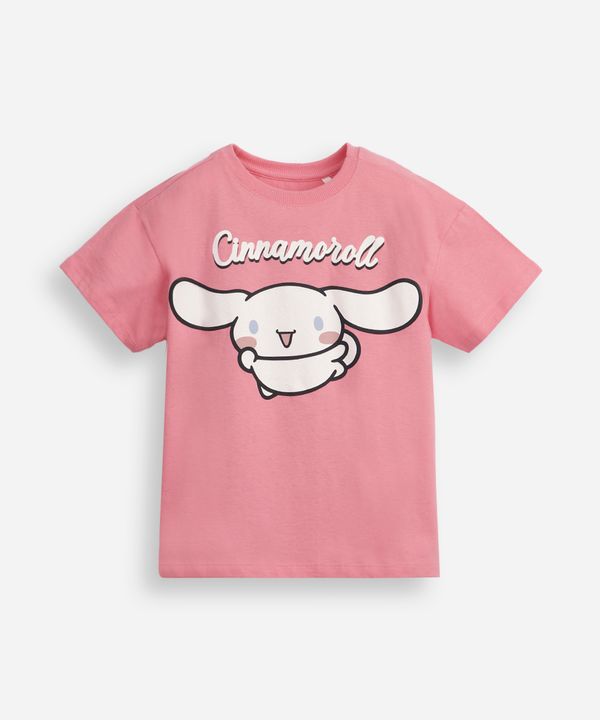 camiseta infantil de algodão manga curta cinnamoroll rosa 6