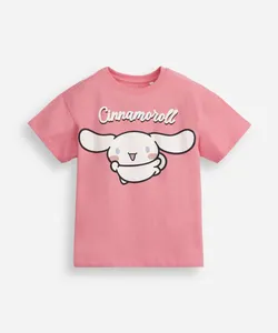 camiseta infantil de algodão manga curta cinnamoroll rosa 12