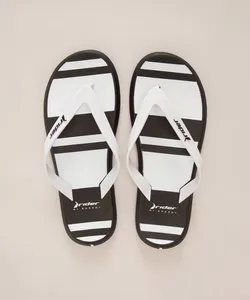 chinelo masculino r1 style estampado listrado rider branco 43-44