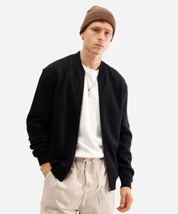 jaqueta bomber masculina de moletom preta P