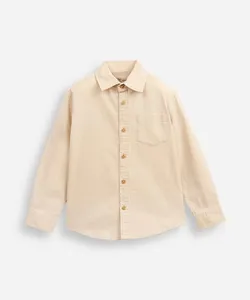 camisa de algodão infantil bege 8