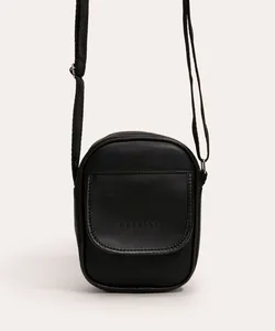 bolsa shoulder bag de pu preta Único