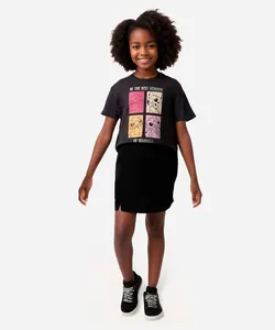 cropped de algodão juvenil stitch cinza 16