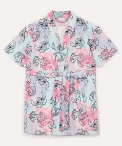 roupão infantil stitch tie dye colorido G