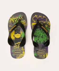 chinelo havaianas infantil Batman cinza 31-32