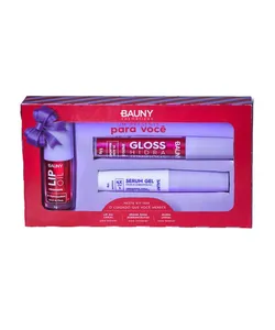 kit bauny gloss labial 3d lip oil gel para cílios e sobrancelha UNICO